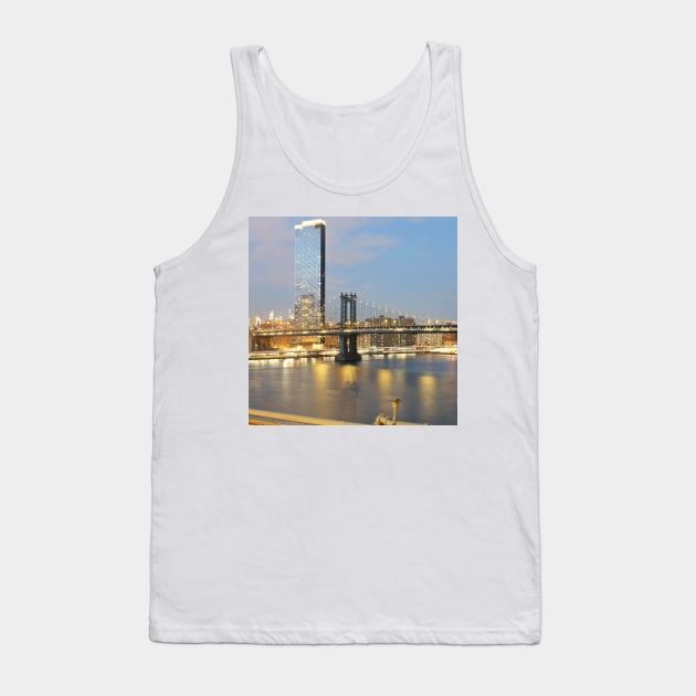 Manhattan Bridge Night Tank Top by igjustin